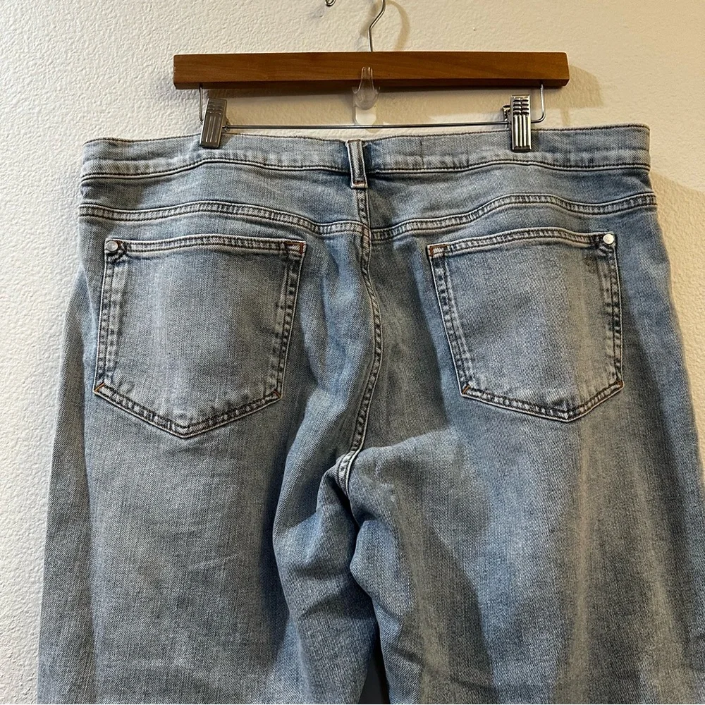 Pilcro High Rise Straight Leg Cropped Denim Jeans Size 33P Light Blue - Picture 6 of 12